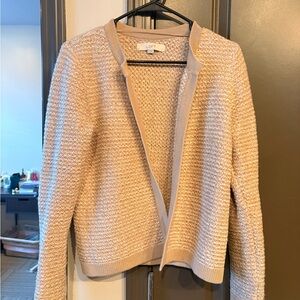 LOFT Women's Beige Knit Cardigan